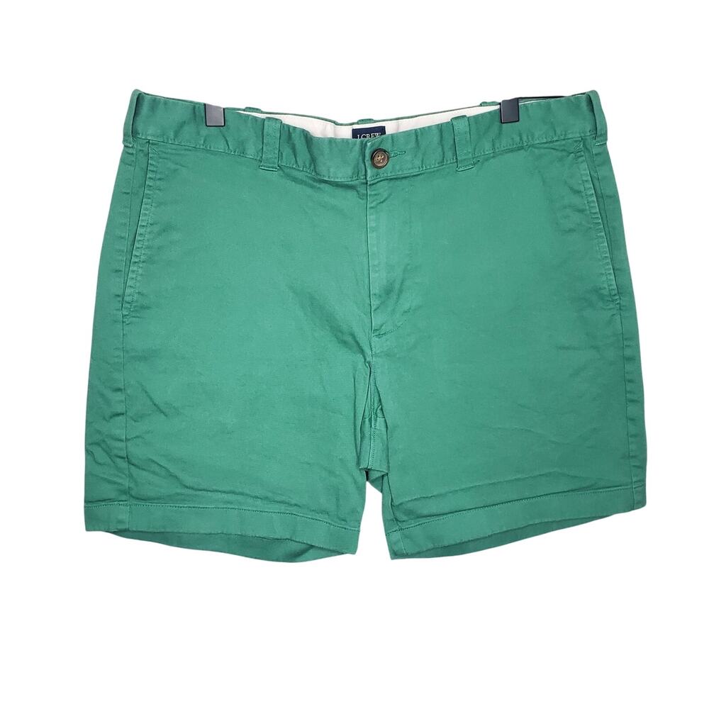 J.Crew Factory 7" Inseam Flex Chino Short Men's Villa Emerald Green Size 34
